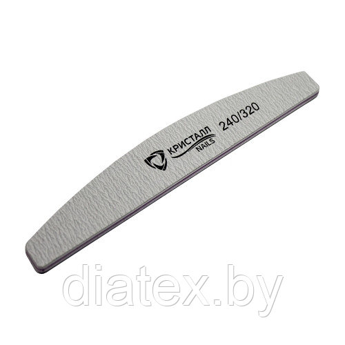 Кристалл Nails, Пилка лодка, серая 240/320 грит