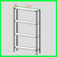 Металлические стеллажи 2000х1200х300