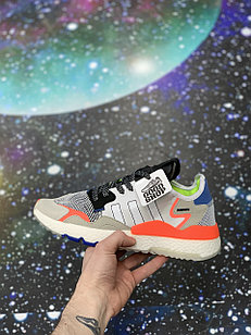 Кроссовки Adidas Nite Jogger Grey White Orange