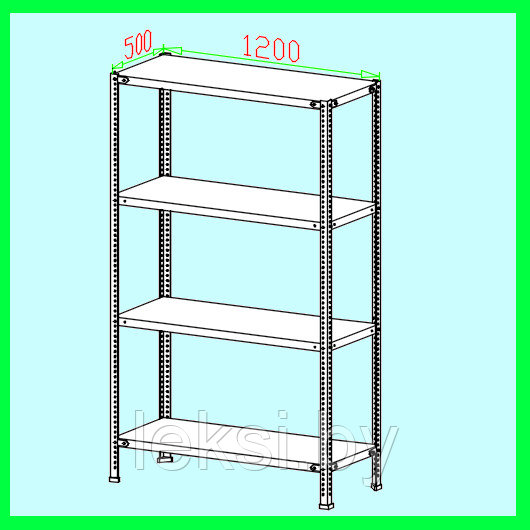 Металлические стеллажи 2000х1200х500