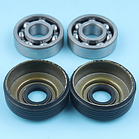 Сальник 12*37*14.5 в сборе с подшипником 6201 коленвала для Husqvarna 136, 137, 141, 142, 235, 240, Partner