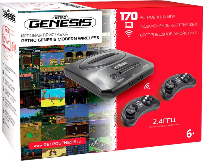 Игровая приставка Retro Genesis Modern Wireless (2 беспроводных геймпада, 170 игр) - фото 1 - id-p178044317