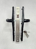 Комплект замка в калитку (полный комплект) - ручки 36/85, сердцевина ключ-ключ цвет-черный, фото 2