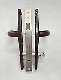 Комплект замка в калитку (полный комплект) - ручки 36/85, сердцевина ключ-ключ цвет-коричневый, фото 5