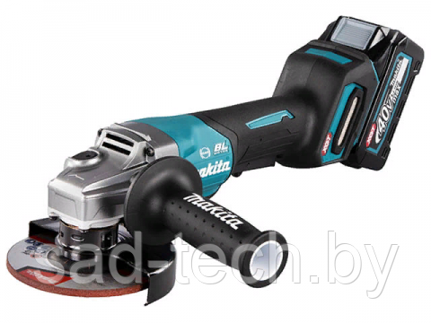 Аккум. углошлифмашина MAKITA GA 013 GM 201 (40В, 125 мм, 8500 об/м, клав. (2x4.0Ач,DC40RA,Makpac4)) - фото 1 - id-p178045705