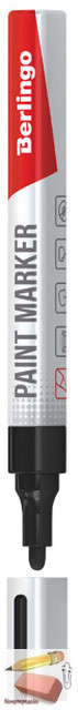 Маркер-краска Berlingo Uniline PA400, 2-4 мм., нитро-основа, черный - фото 1 - id-p178046078