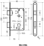 Замок врезной с/руч АЛЛЮР ЗВ4-1/58A AB ст.бронза без ц/мех. (12), фото 3