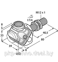 Датчик индуктивный TURCK BI4U-EM12WDTC-AP6X