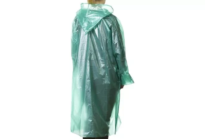 Плащ-дождевик STAYER, полиэтиленовый, зеленый цвет, универсальный размер S-XL - фото 3 - id-p178072137