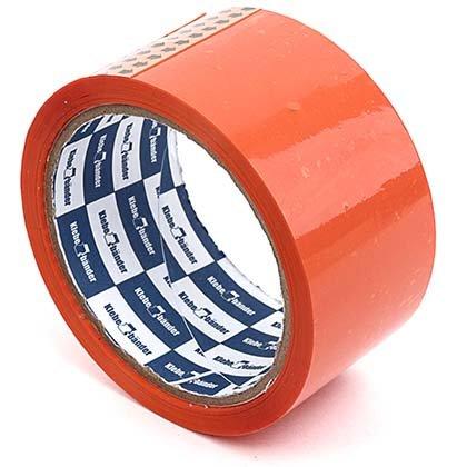 Клейкая лента упаковочная цветная Klebebander 48 мм*57 м, толщина ленты 40 мкм, оранжевая