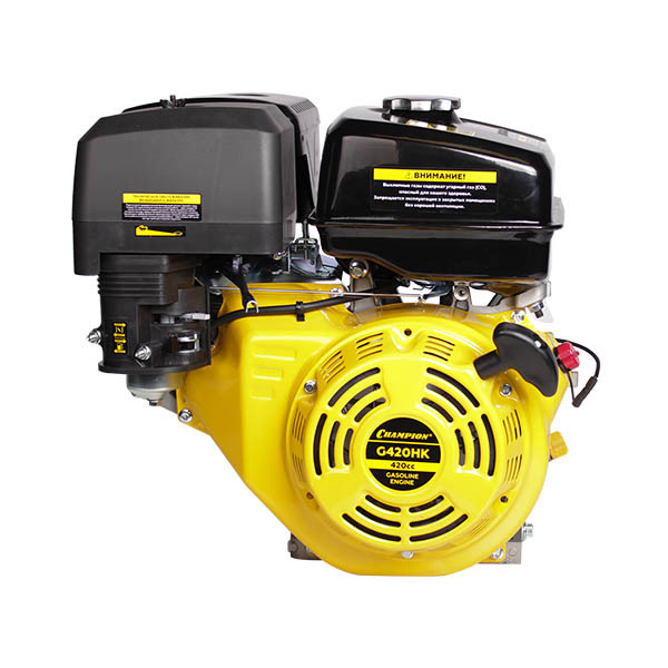 Двигатель бензиновый CHAMPION G420HK (с гор.валом 15л.с.,420 см3, диам. 25 мм. шпонка) - фото 1 - id-p178075476