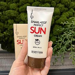 Крем для лица солнцезащитный с экстрактом улитки SECRET SKIN SNAIL+EGF Perfect Sun Cream SPF50+ PA+++ 50мл