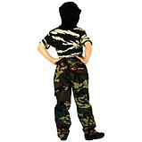 Детский камуфляжный костюм "Меткий снайпер", штаны, футболка, маска рост 110, фото 3