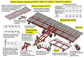 Борона зубовая шарнирная БЗШ