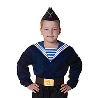 Морская рубашка "Фланка", детская, р-р 30, рост 104-110 см, цвет синий