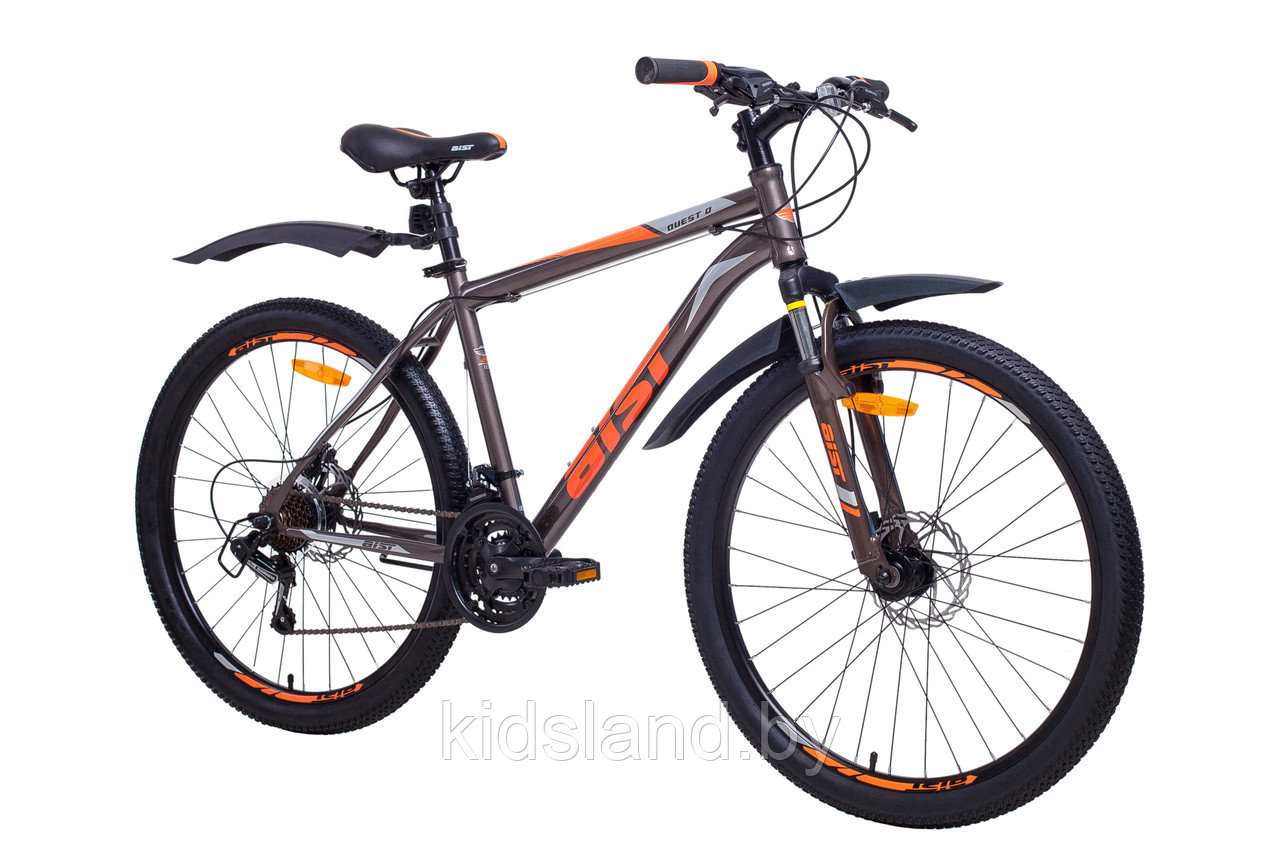 Велосипед AIST Quest Disc 26"( серо-оранжевый) - фото 2 - id-p75396835