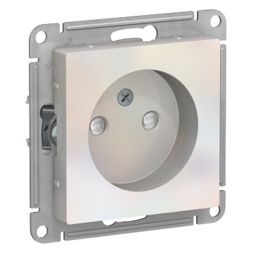 ATN000449 Atlasdesign розетка без заземления со шторками, 16А, механизм, жемчуг
