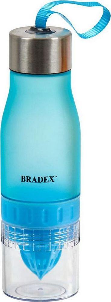 Бутылка для воды с соковыжималкой 0,6 л голубая Bradex SF 0521 - фото 1 - id-p178106317