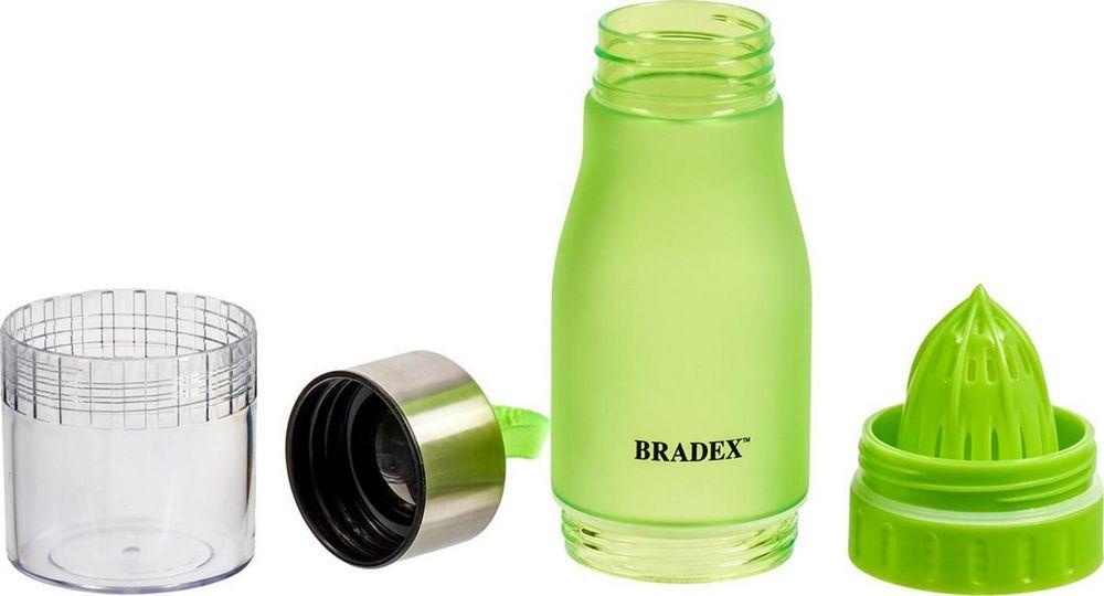 Бутылка для воды с соковыжималкой 0,6 л салатовая Bradex SF 0520 - фото 4 - id-p178106332