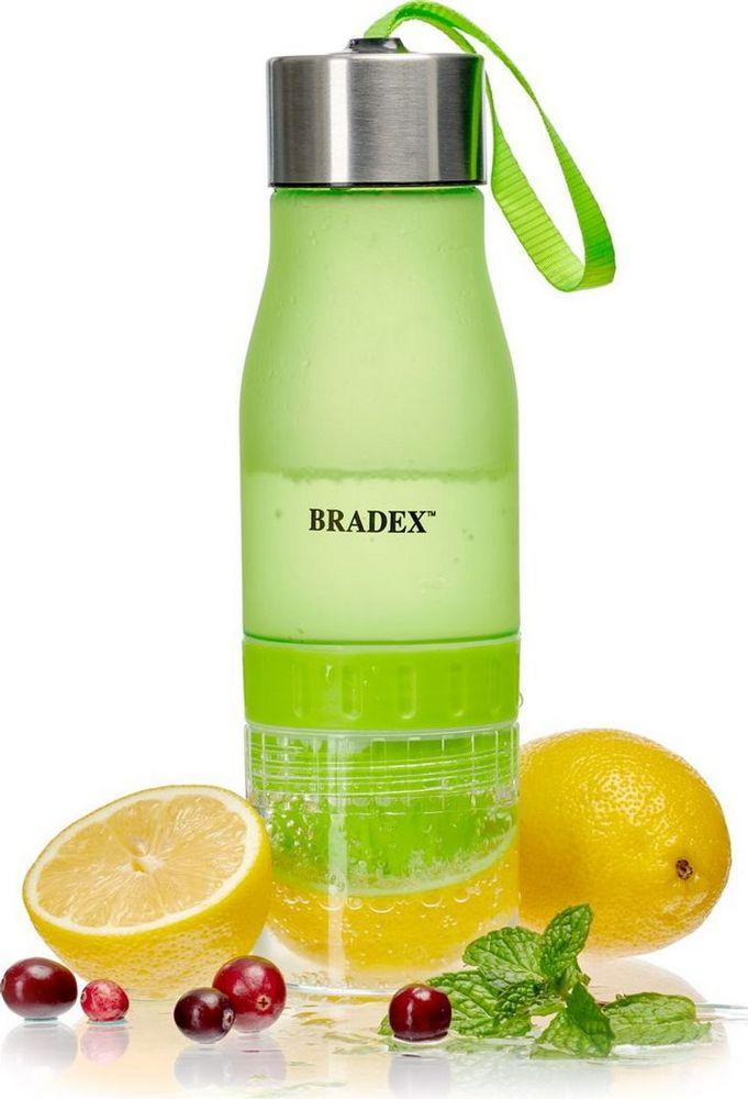 Бутылка для воды с соковыжималкой 0,6 л салатовая Bradex SF 0520 - фото 8 - id-p178106332