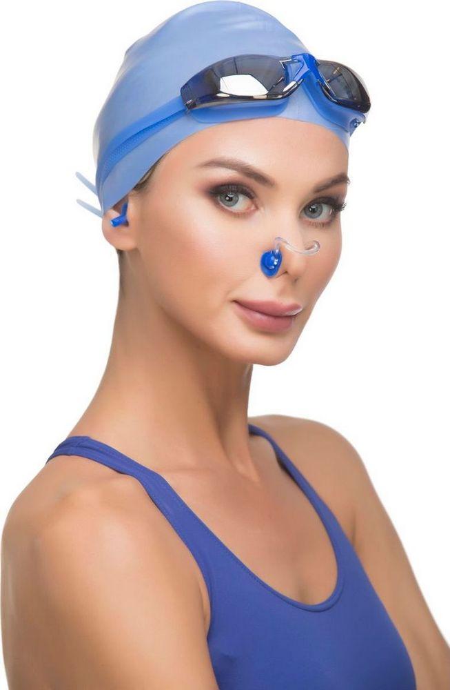 Набор для плавания: шапочка + очки+ зажим для носа+ беруши для бассейна Bradex SF 0303 - фото 4 - id-p178106366