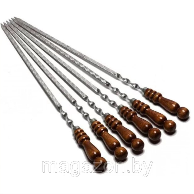 Аксессуары для мангала МС-5 - Шампур 40см с деревянной ручкой