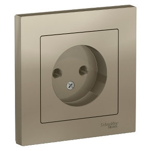 ATN000540 Atlasdesign розетка без заземления, 16А, в сборе, шампань, фото 2