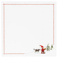 ВИНТЕР 2020 Салфетка под приборы, орнамент «Санта Клаус» белый, красный 37×37 см IKEA