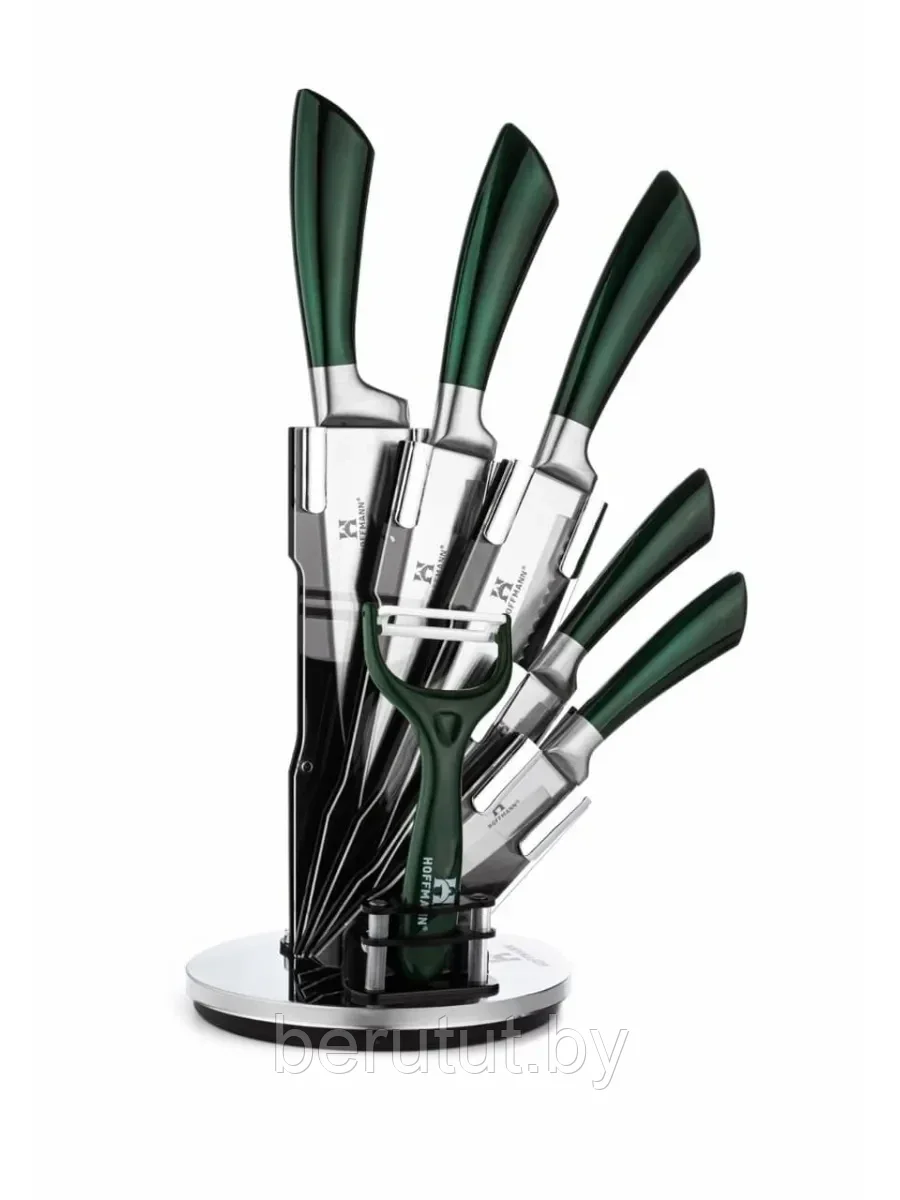 Набор ножей кухонных Hoffmann зеленый - фото 1 - id-p178116342