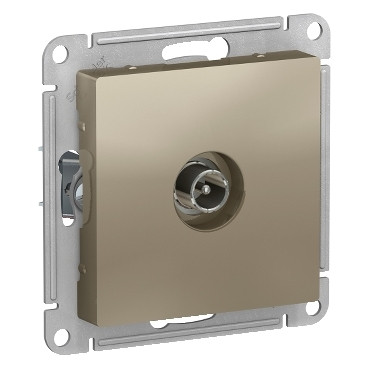 ATN000592 Atlasdesign TV розетка проходная 4DB, механизм, шампань