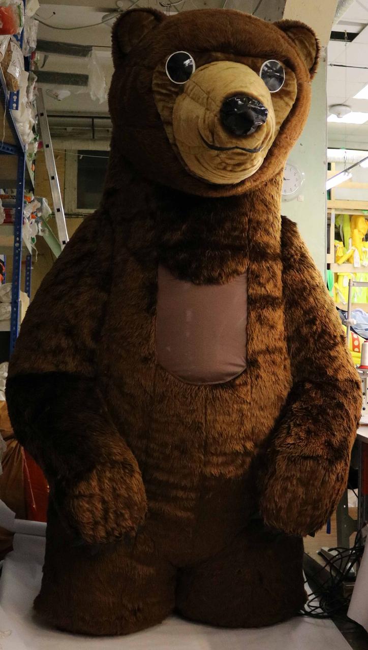 Надувной костюм Медведь меховой Высота 3 метра - фото 3 - id-p170358826