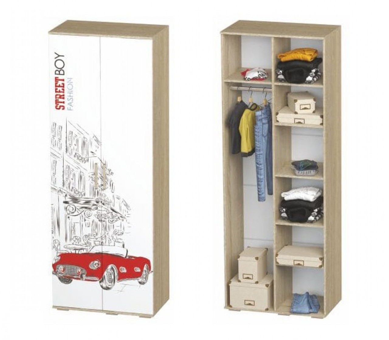 Шкаф 2-х створчатый Сенди (ШК-09) - boy