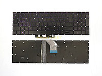 Клавиатура для ноутбука HP Pavilion Gaming 15-CX 15-DA черная с подсветкой фиолетовые буквы