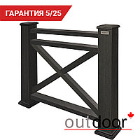 Ограждение из ДПК Outdoor "Кантри плюс" 1000*1000 мм. 3D STORM BLACK