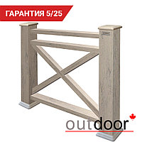 Ограждение из ДПК Outdoor "Кантри плюс" 1000*1000 мм. 3D STORM GREY