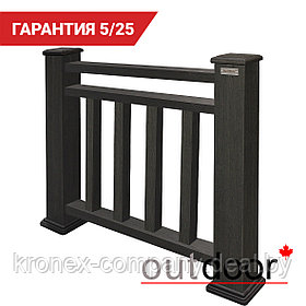 Ограждение из ДПК Outdoor "Классик плюс" 1000*1000 мм. 3D STORM BLACK