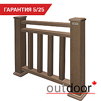 Ограждение из ДПК Outdoor "Классик плюс" 1000*1000 мм. 3D STORM BROWN