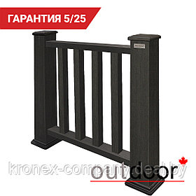 Ограждение из ДПК Outdoor "Классик" 1000*1000 мм. 3D STORM BLACK