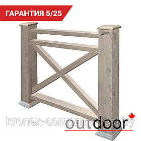 Ограждение из ДПК Outdoor "Кантри плюс" 1000*1500 мм. 3D STORM GREY