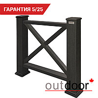 Ограждение из ДПК Outdoor "Кантри" 1000*1500 мм. 3D STORM BLACK