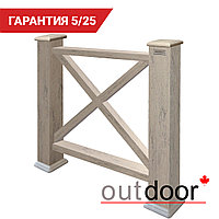 Ограждение из ДПК Outdoor "Кантри" 1000*1500 мм. 3D STORM GREY