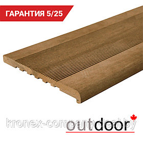 Ступень ДПК Outdoor 348*23*3000 мм полнотелая дуб