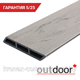 Доска заборная Ромбус ДПК Outdoor 122*22*3000 мм. браш серая микс