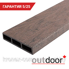 Доска заборная ДПК Outdoor 115*22*3000 мм. браш коричневая микс