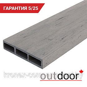 Доска заборная ДПК Outdoor 115*22*3000 мм. браш серая микс