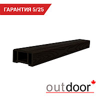 Перила ДПК Outdoor 90*45*3000 мм. текстура дерево черные (Коллекция 2)