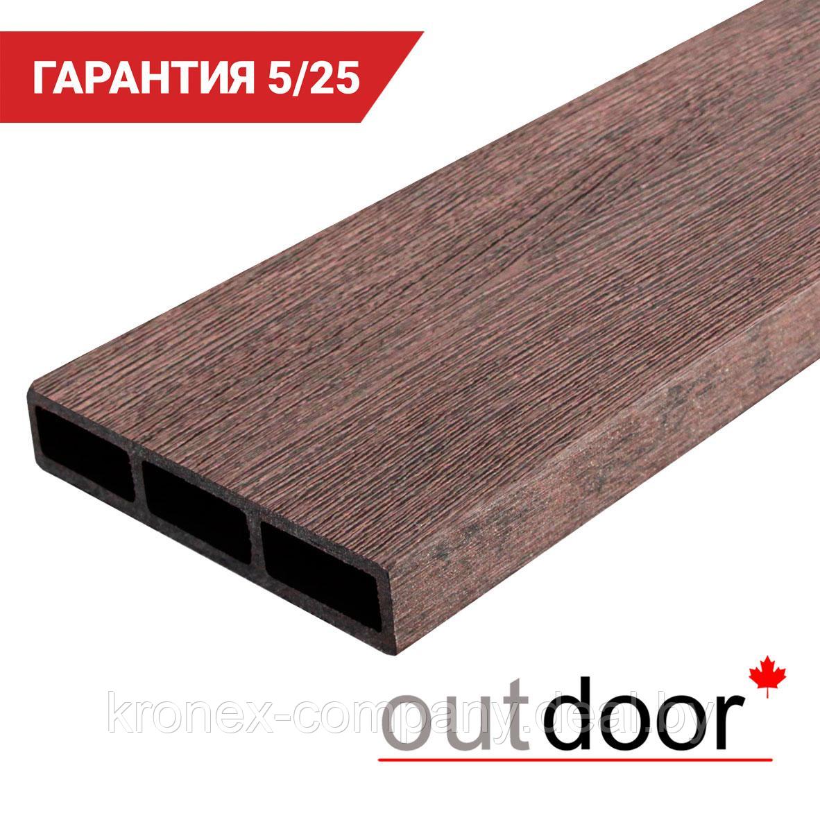 Доска заборная ДПК Outdoor 115*22*4000 мм. STORM BROWN коричневая микс - фото 1 - id-p118703871