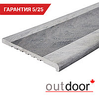 Ступень ДПК Outdoor 348*23*3000 мм полнотелая серая микс