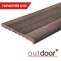 Ступень ДПК Outdoor 348*23*3000 мм полнотелая коричневая микс