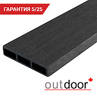 Доска ДПК Outdoor 115*22*3000 мм. STORM BLACK черная